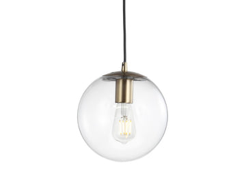 Bleecker 7.75" Metal/Glass Globe LED Pendant